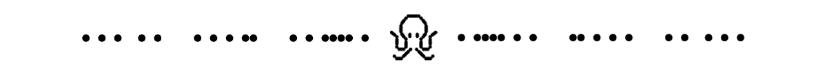 Symbiosis DAO octopus logo with decorative dots