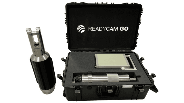 Vision iO ReadyCAM GO kit: downhole camera tool and control unit in a transport case