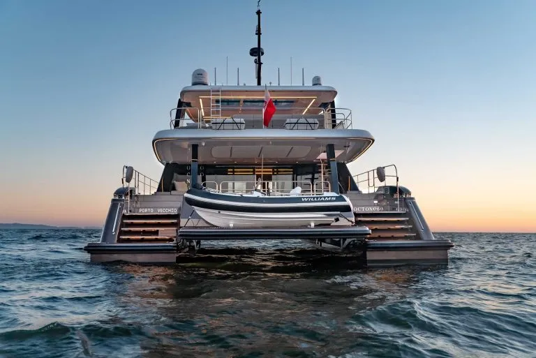 The stern of the 60 Sunreef Power