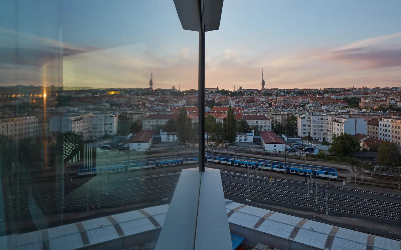 Bezrámové zasklení Penthouse Praha