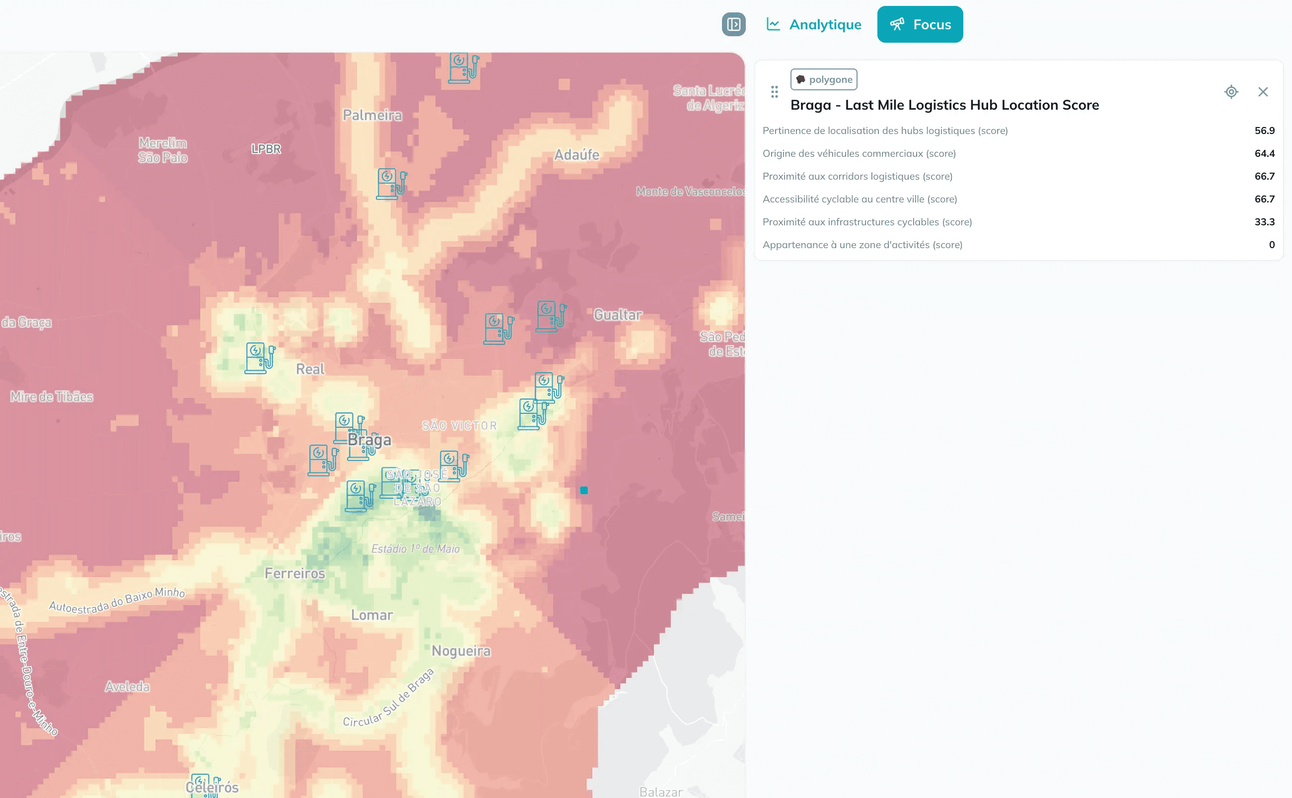 positionnement - heatmap bornes