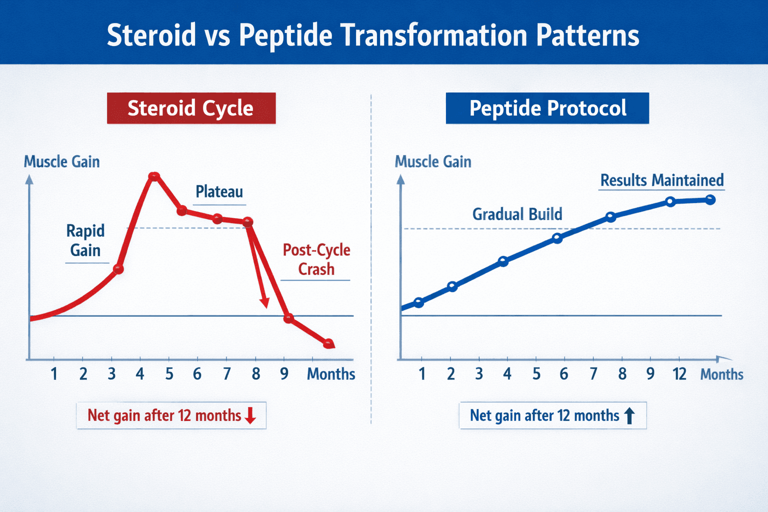 peptides before and after