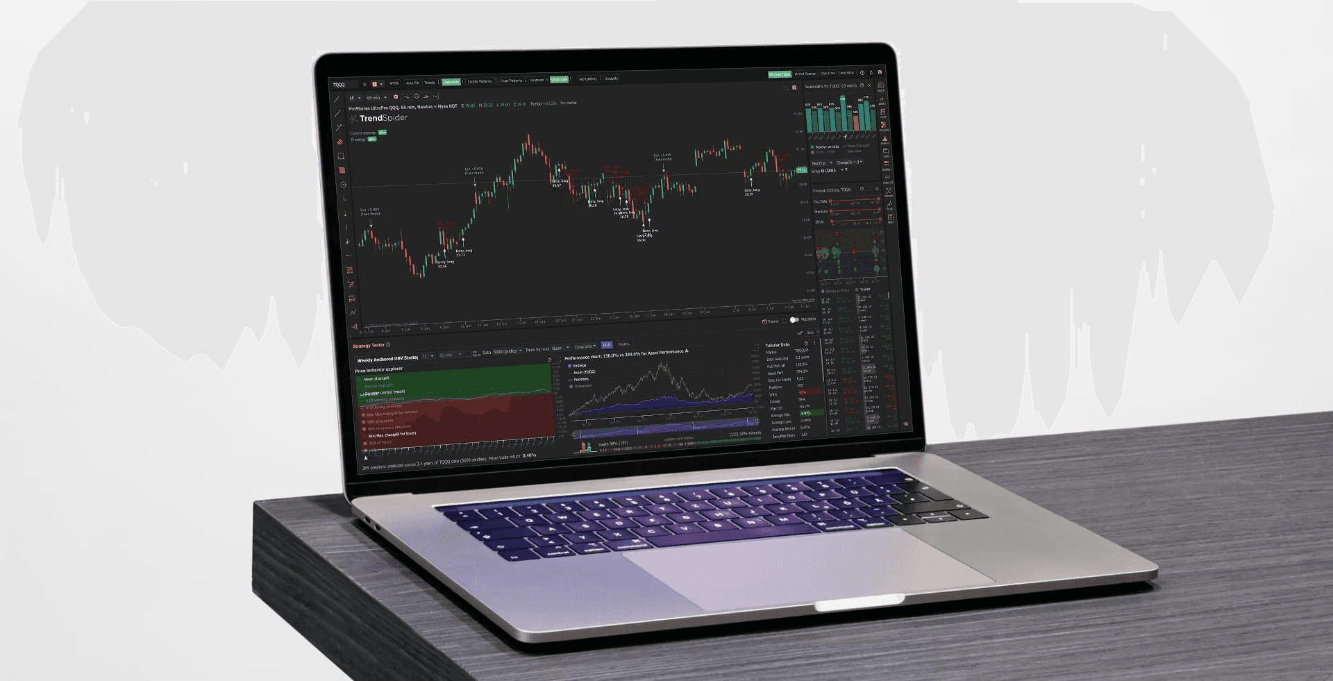 Laptop displaying advanced technical trading software - How to Deposit on Polymarket 