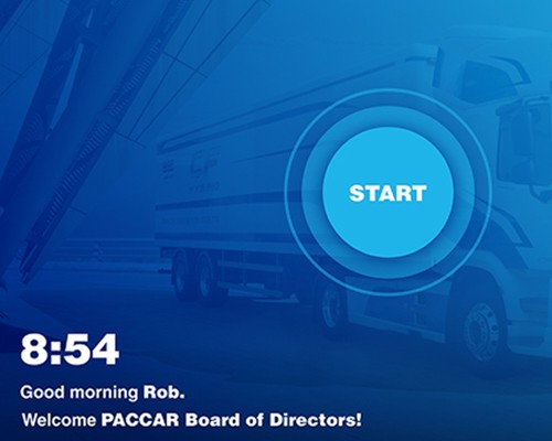 Text of a personalized welcome screen for an information experience