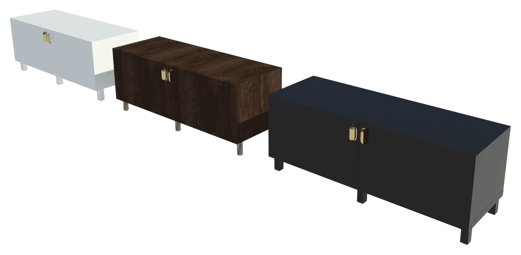 Three unit frame finishes.