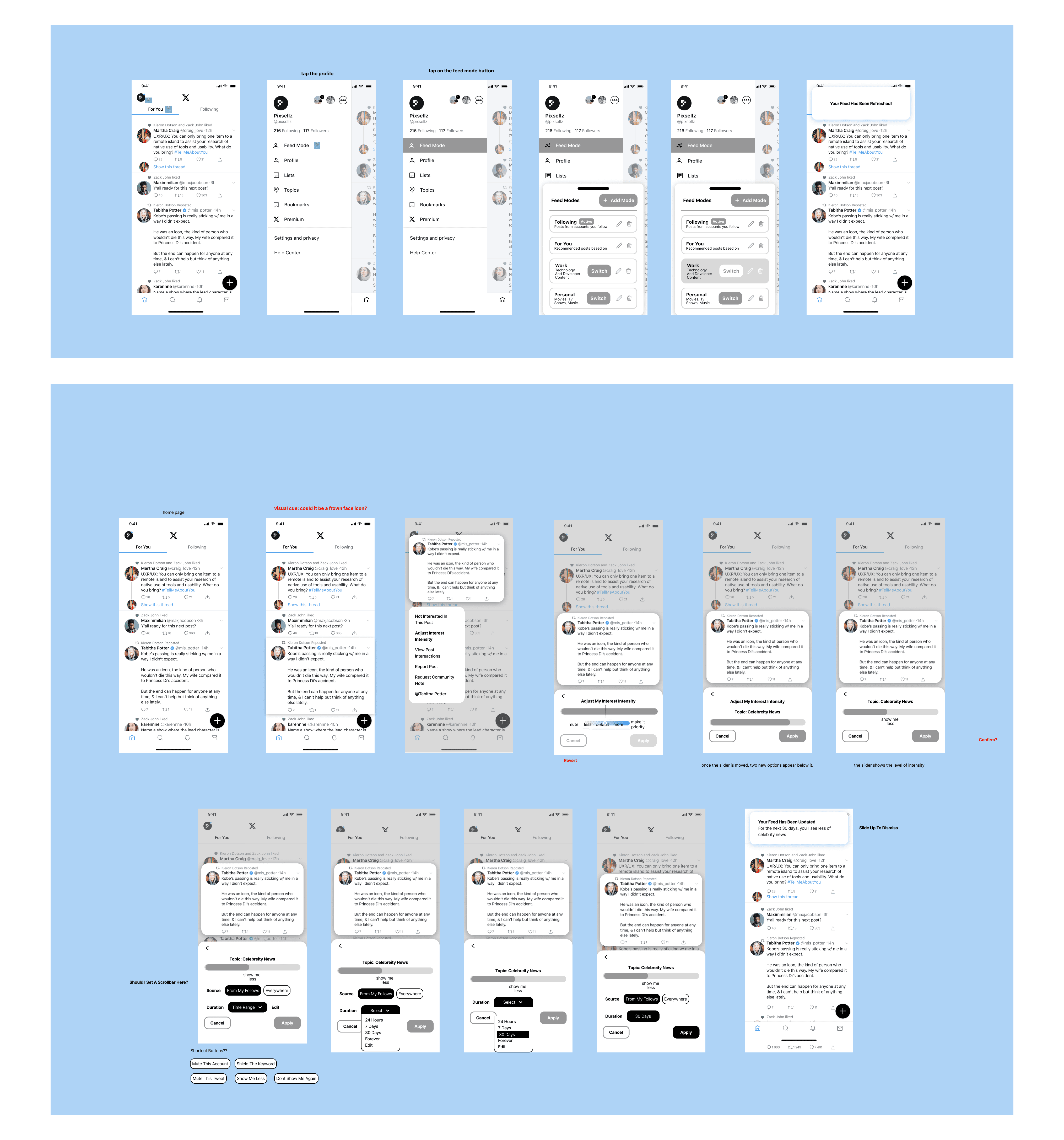 Low-fidelity wireframes