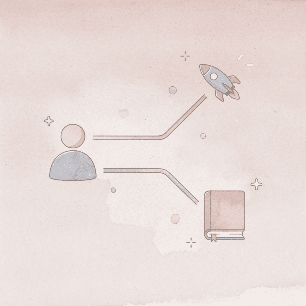 Icon showing Arabic language splitting into formal and spoken forms