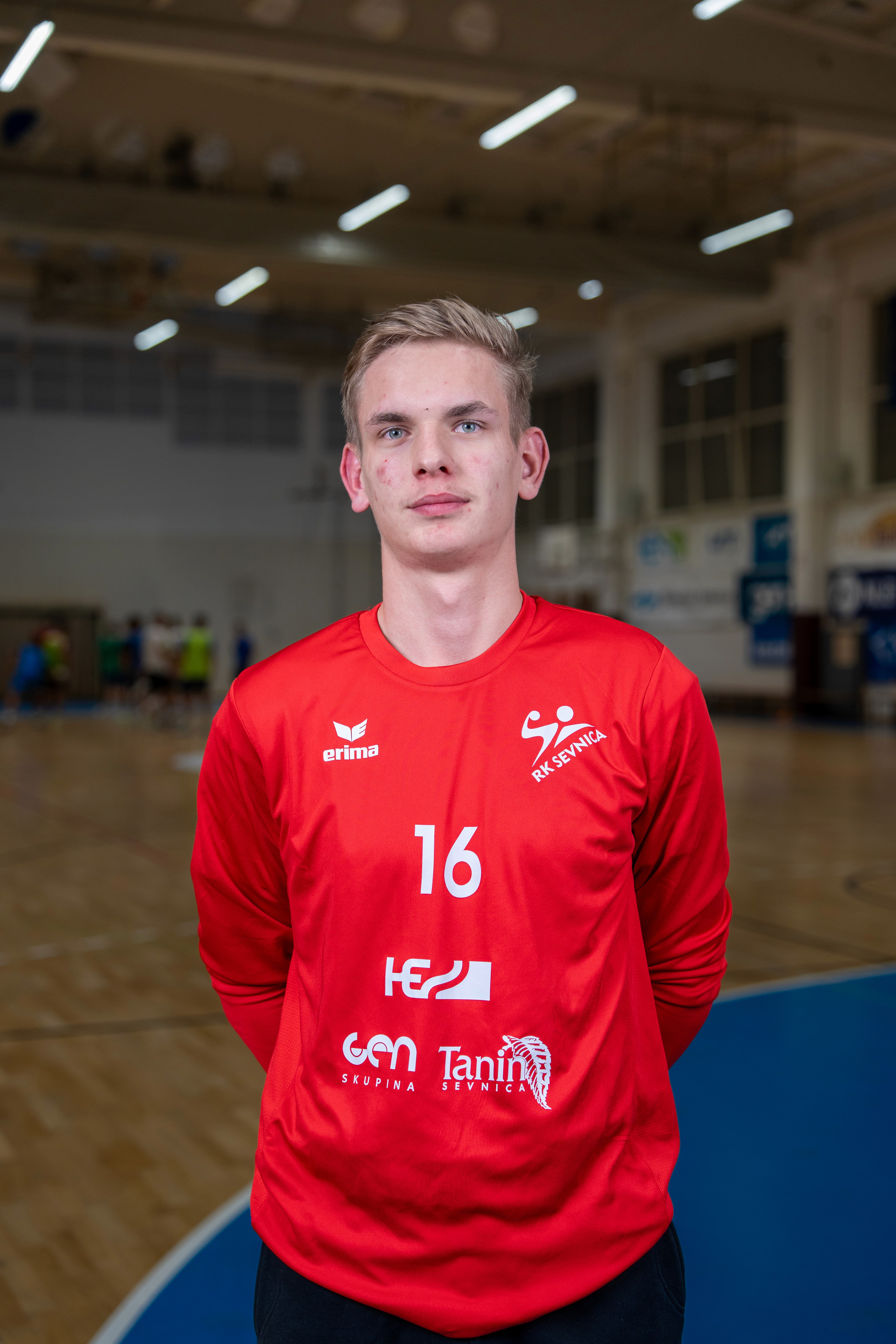 Handball player posing for the camera shot