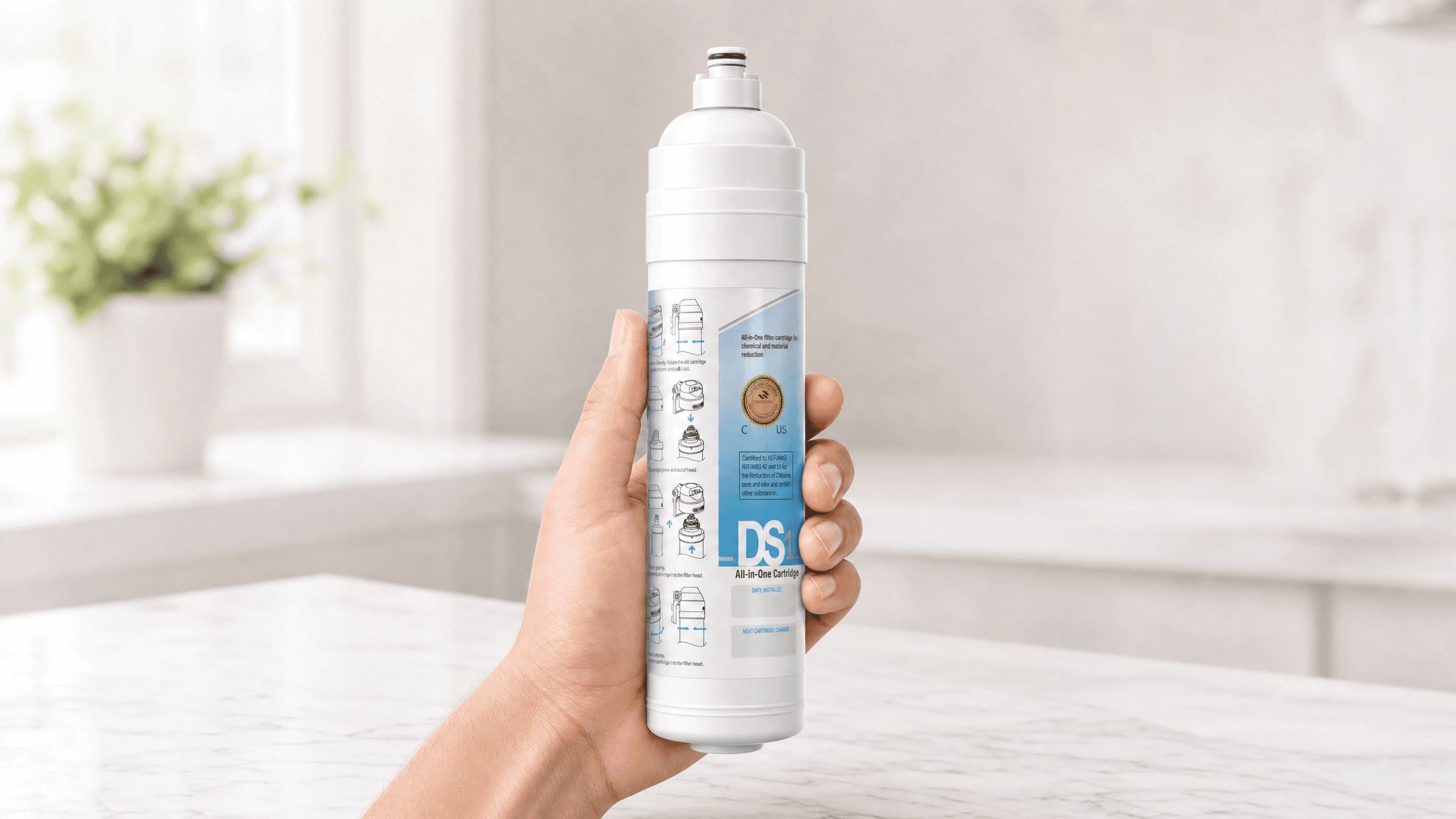 Sodastream cylinder inside Da Vinci 2.0 side cabinet