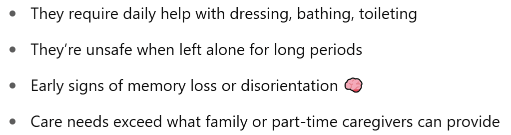 Signs That Assisted Living May Be Best: