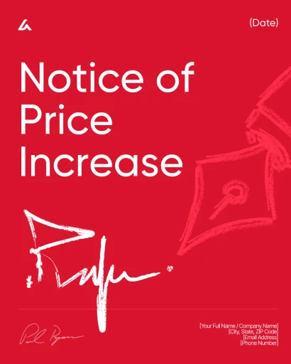 Notice of Price Increase