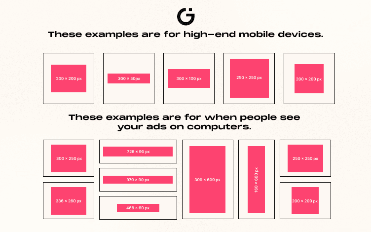 google ad banner sizes