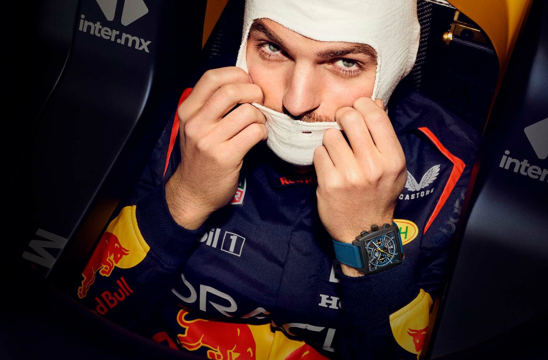 Max Verstappen wearing Tag Heuer
