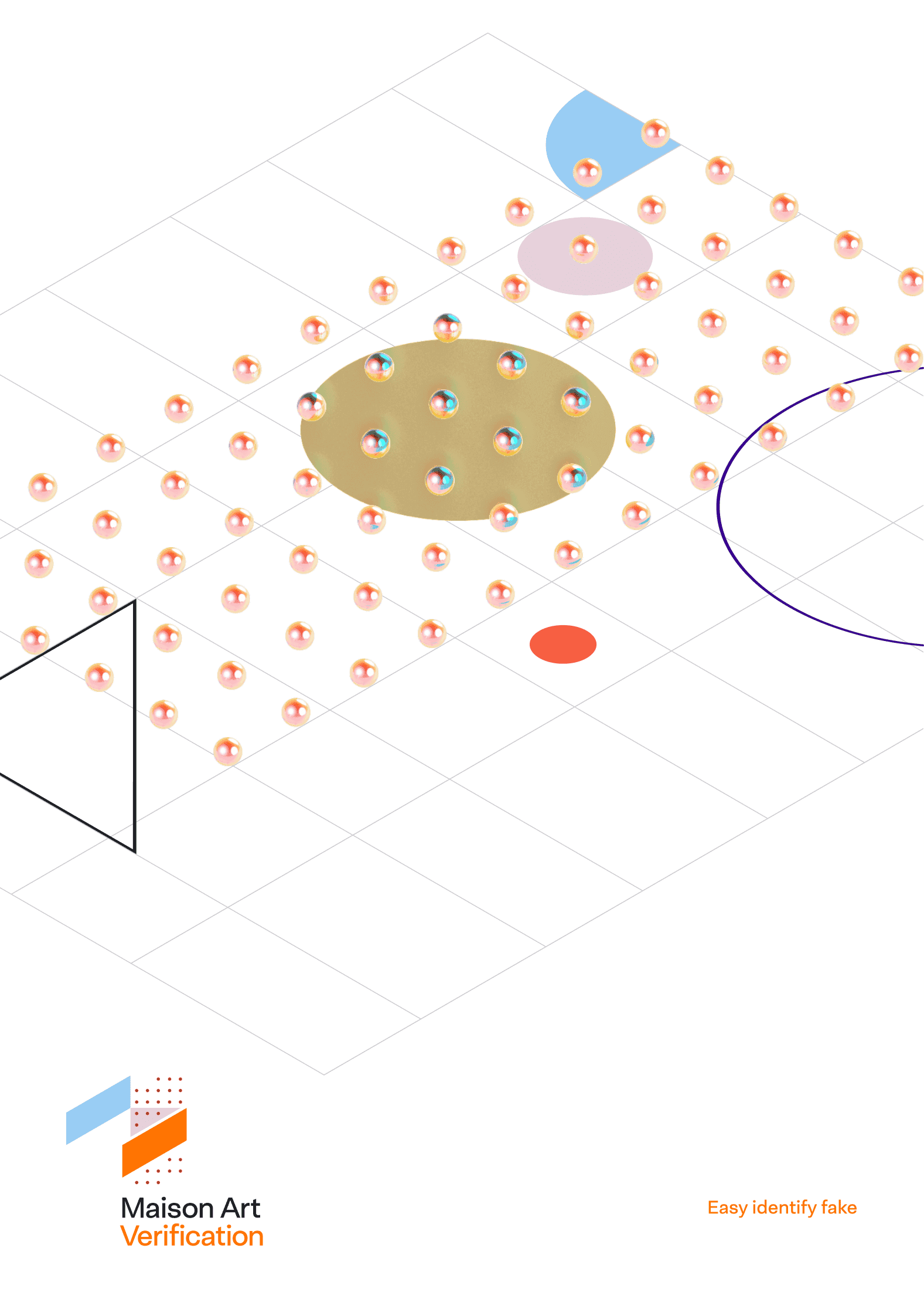 Maison Art Verification brand layout with placeholder text and logo.