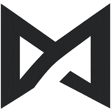 Company logo in blue, showcasing a clean and professional appearance.