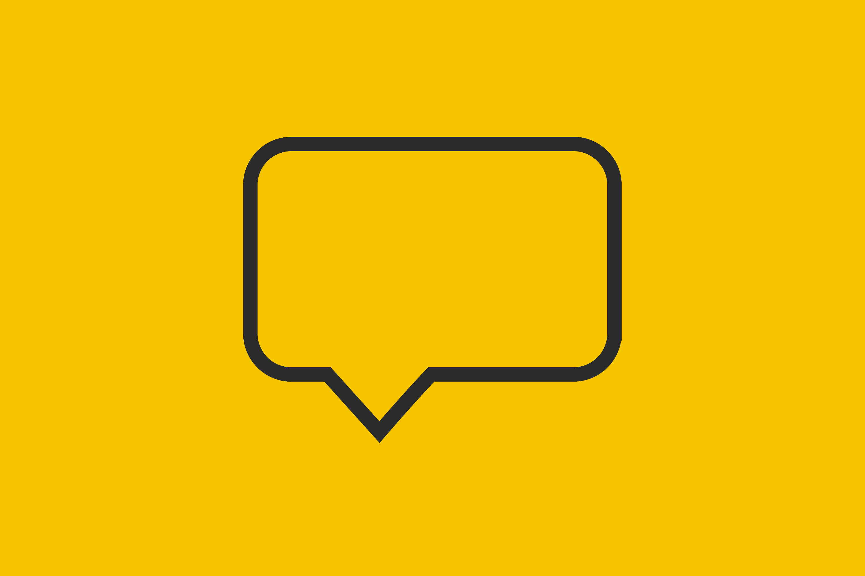 Speech bubble icon on yellow background
