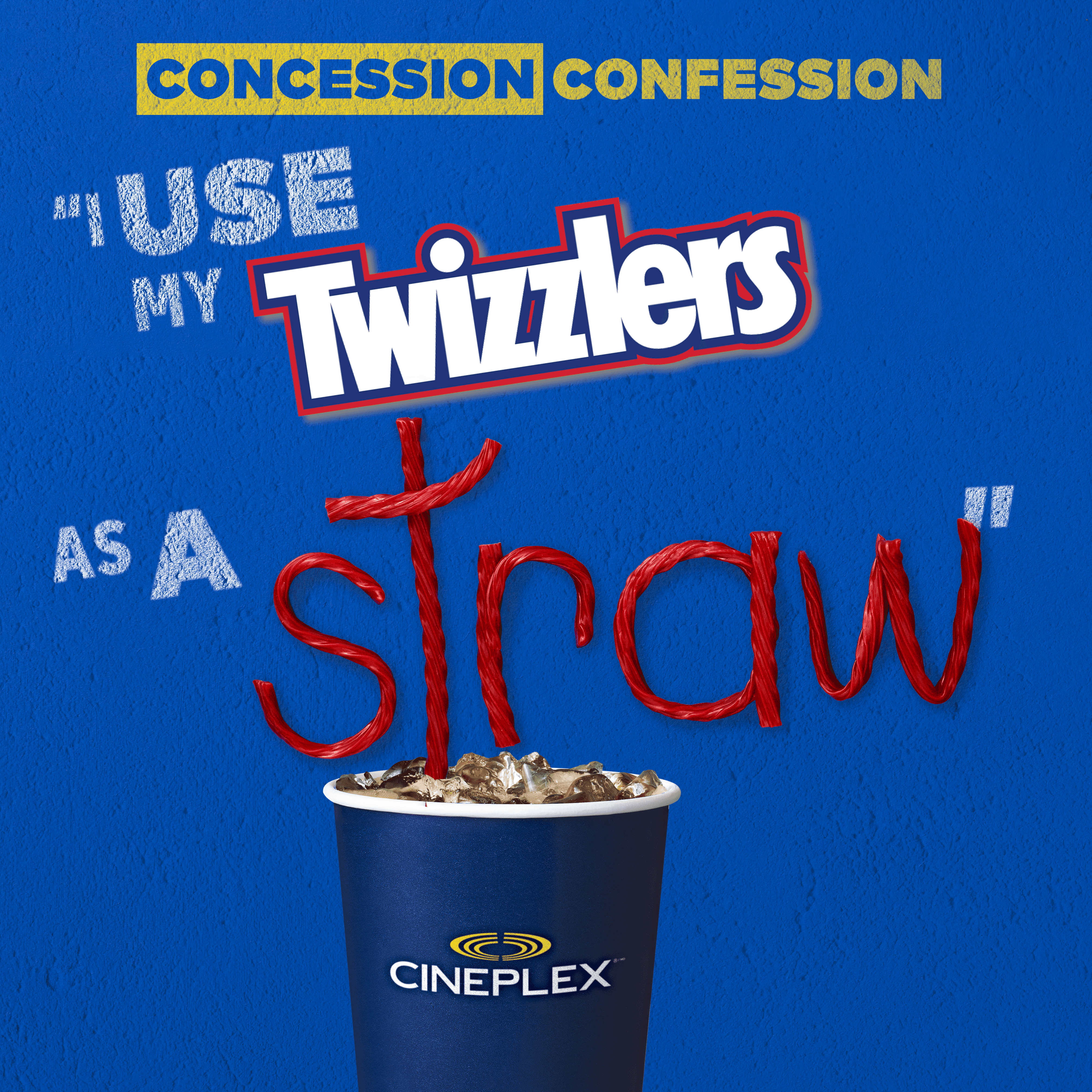 Top view of coffee can mockup with bold black typography on white background