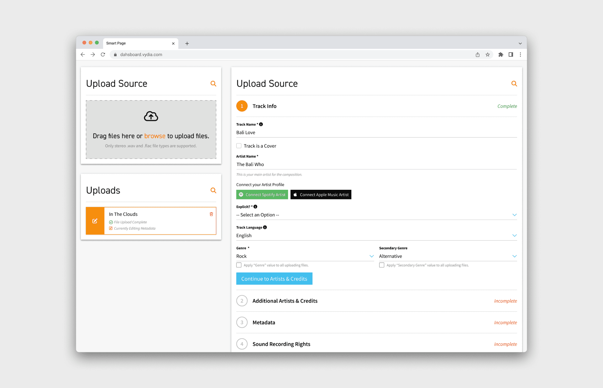 Track Info on Screen