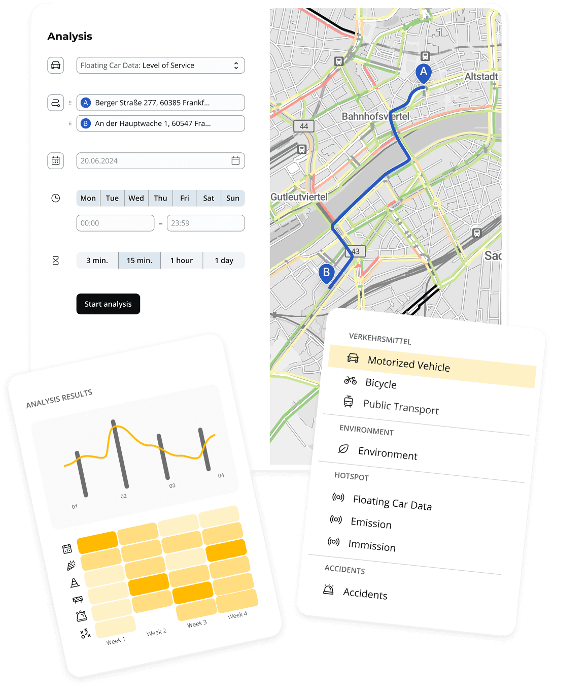 Screenshot of the Dynamic Traffic Monitor application interface