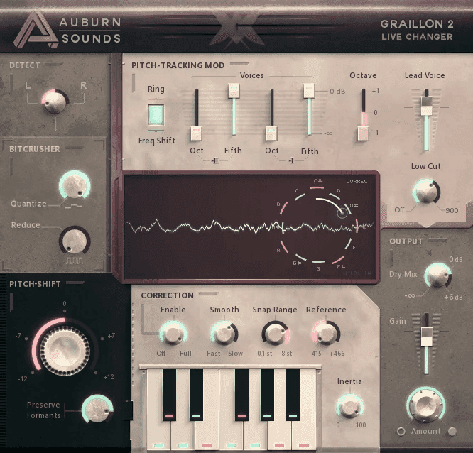 Graillon free autotune plugin interface