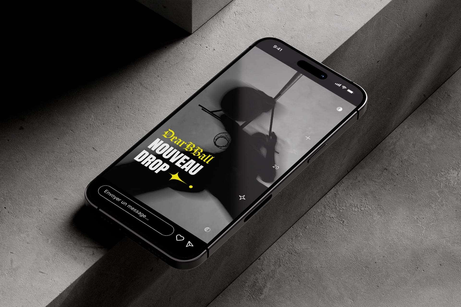 Story instagram pour la marque DearBBall