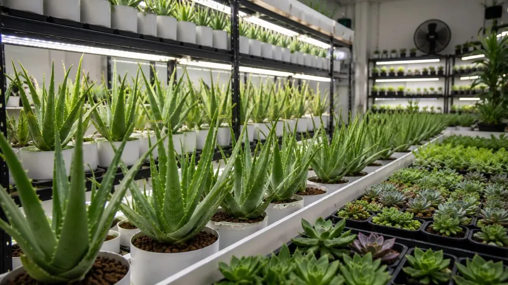 Aloe Vera & Succulents Indoor Farming