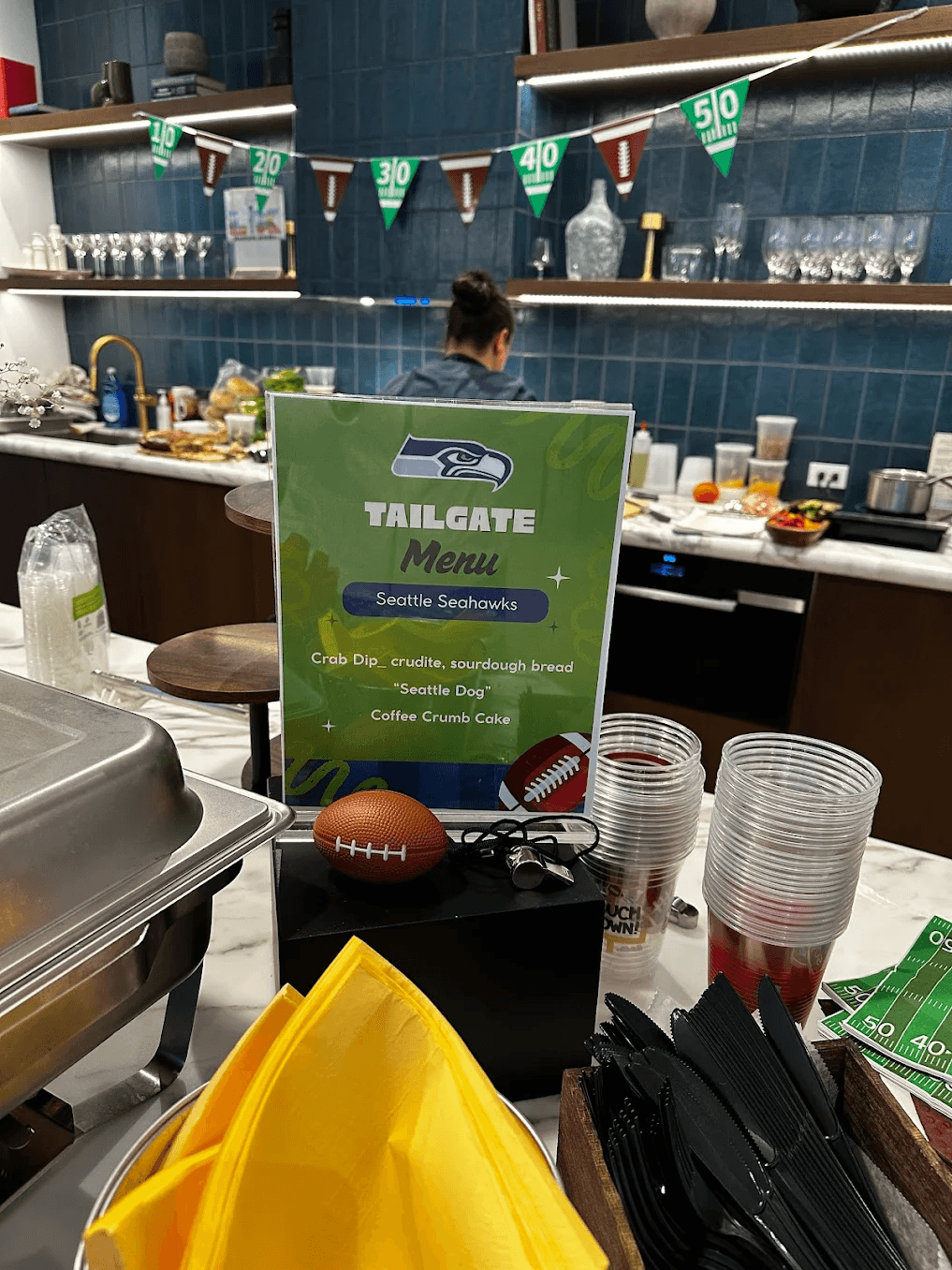 Catering for Super Bowl tailgate party with private chef services