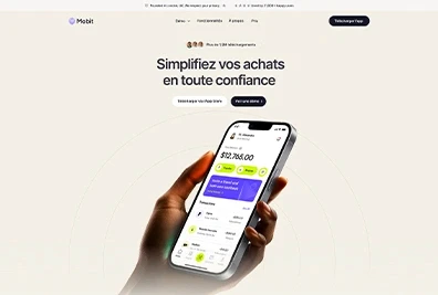 Landing page Application mobile Reiya Studio Agence Framer