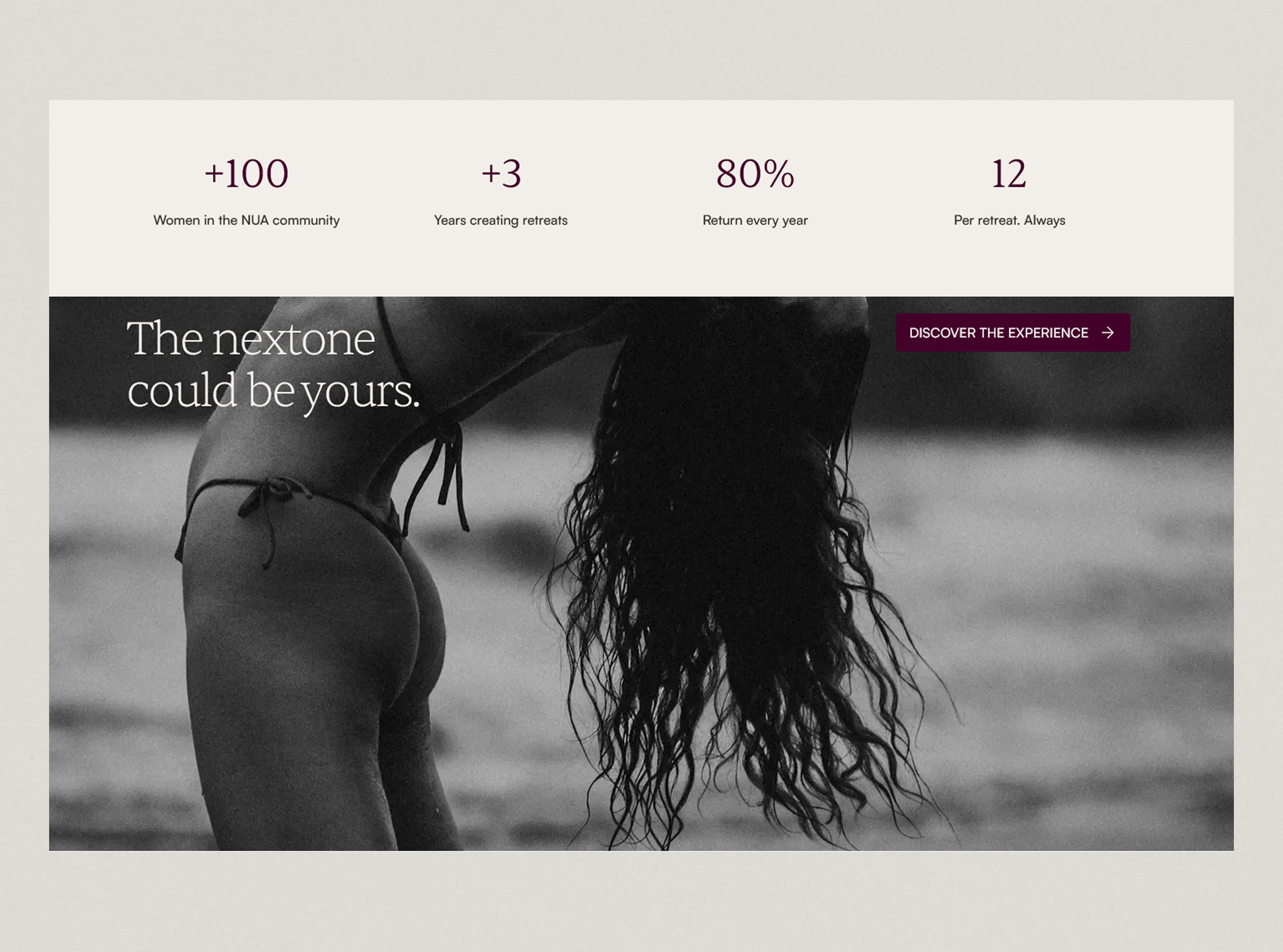 Diseño web de retiros para marca de bienestar