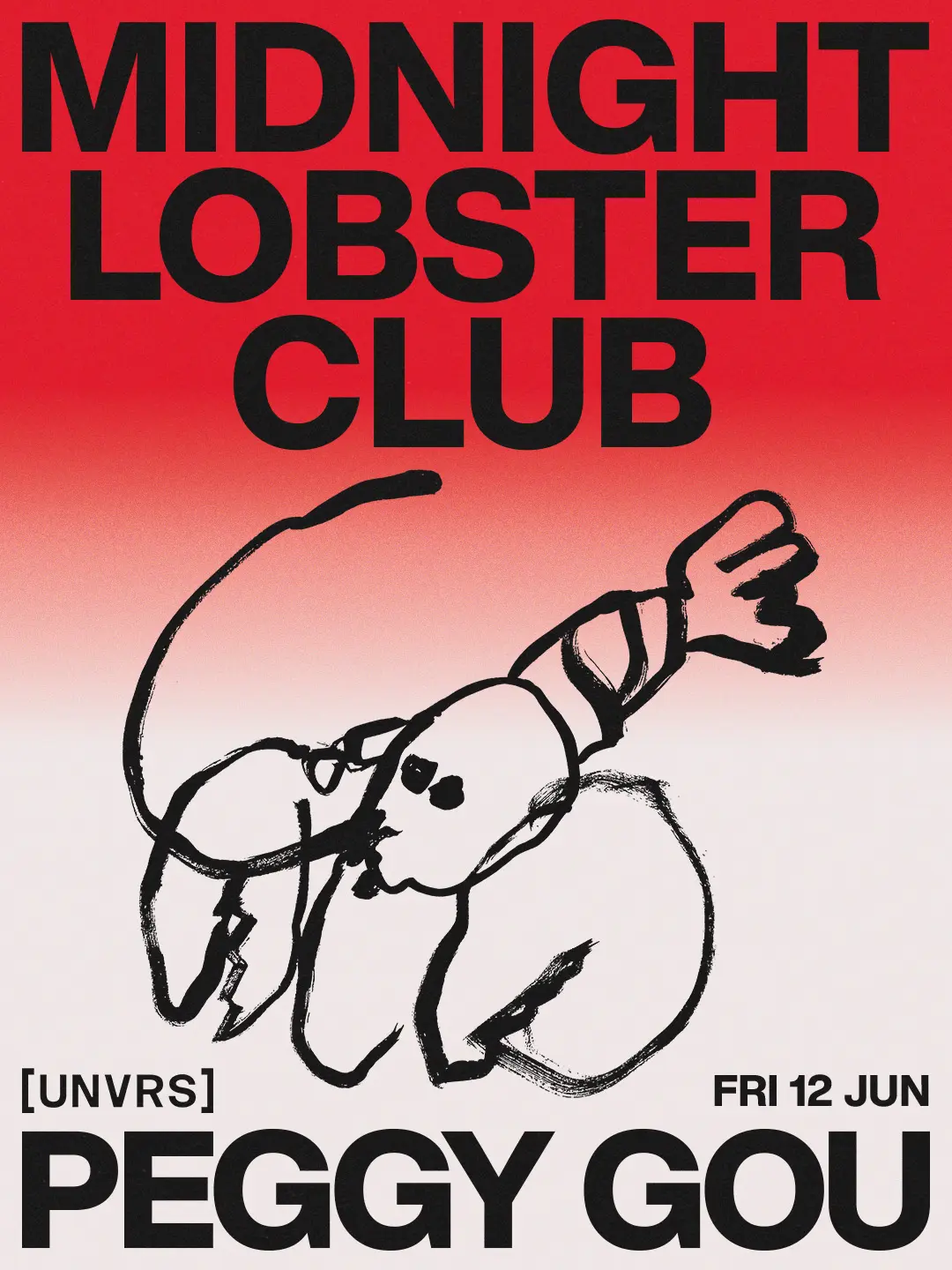 Peggy Gou Ibiza 2026 Midnight Lobster Club [UNVRS] party poster