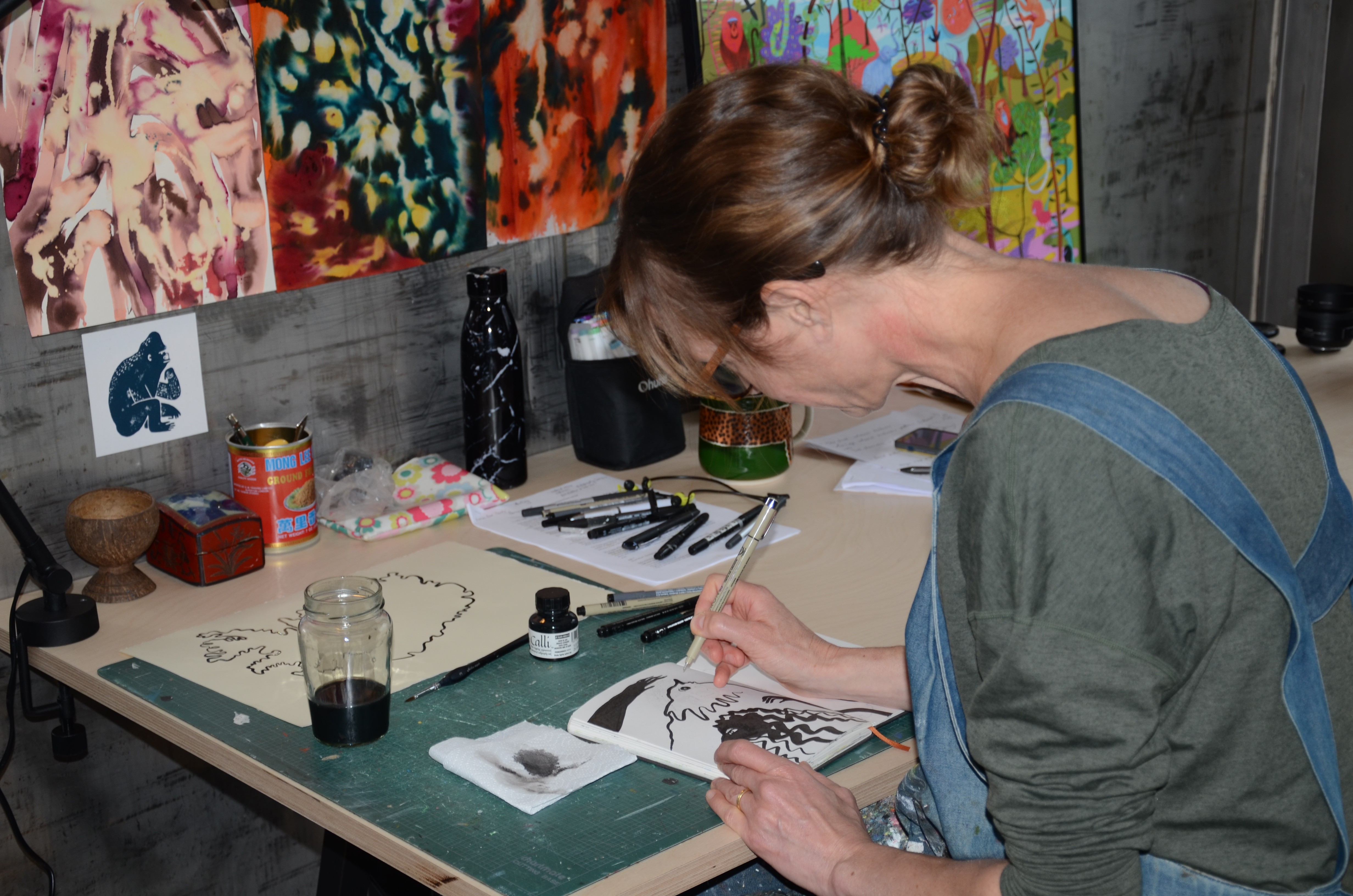 Lady Gaga playing piano