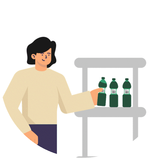 Woman in red outfit poses by a red telephone booth.