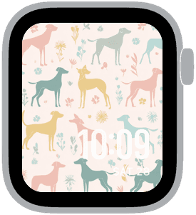 petal pups Apple Watch face preview 5 featuring floral, easter, and spring.