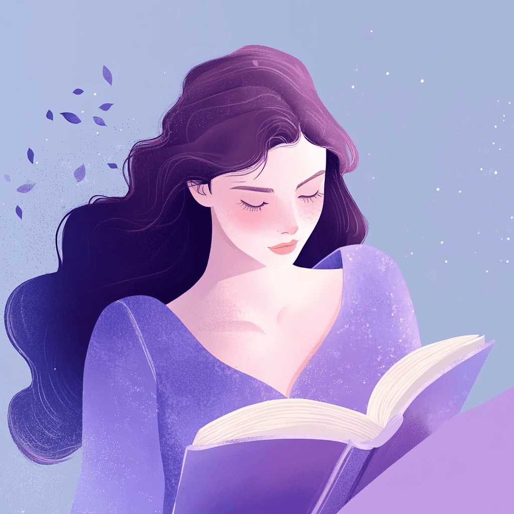 Woman reading book