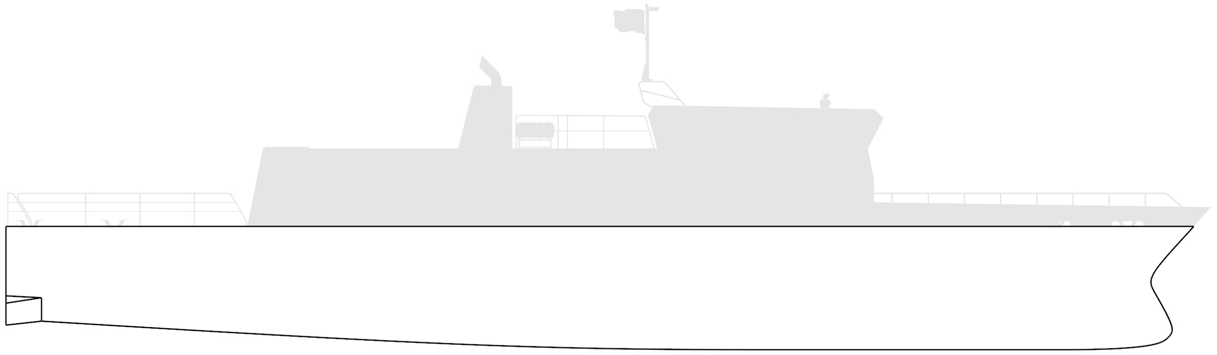 Optimized ship hull shape