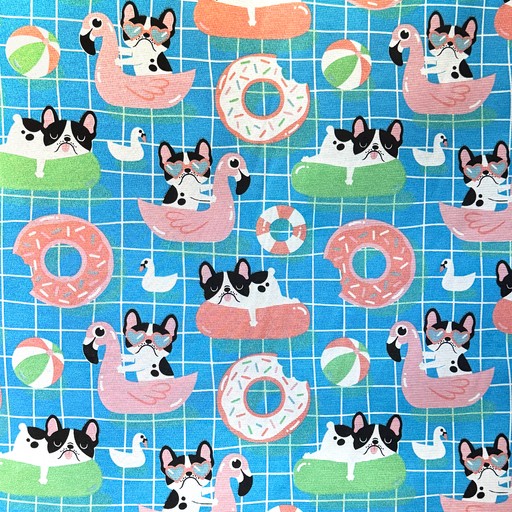 tecido Gorgurinho PET estampado flamingos