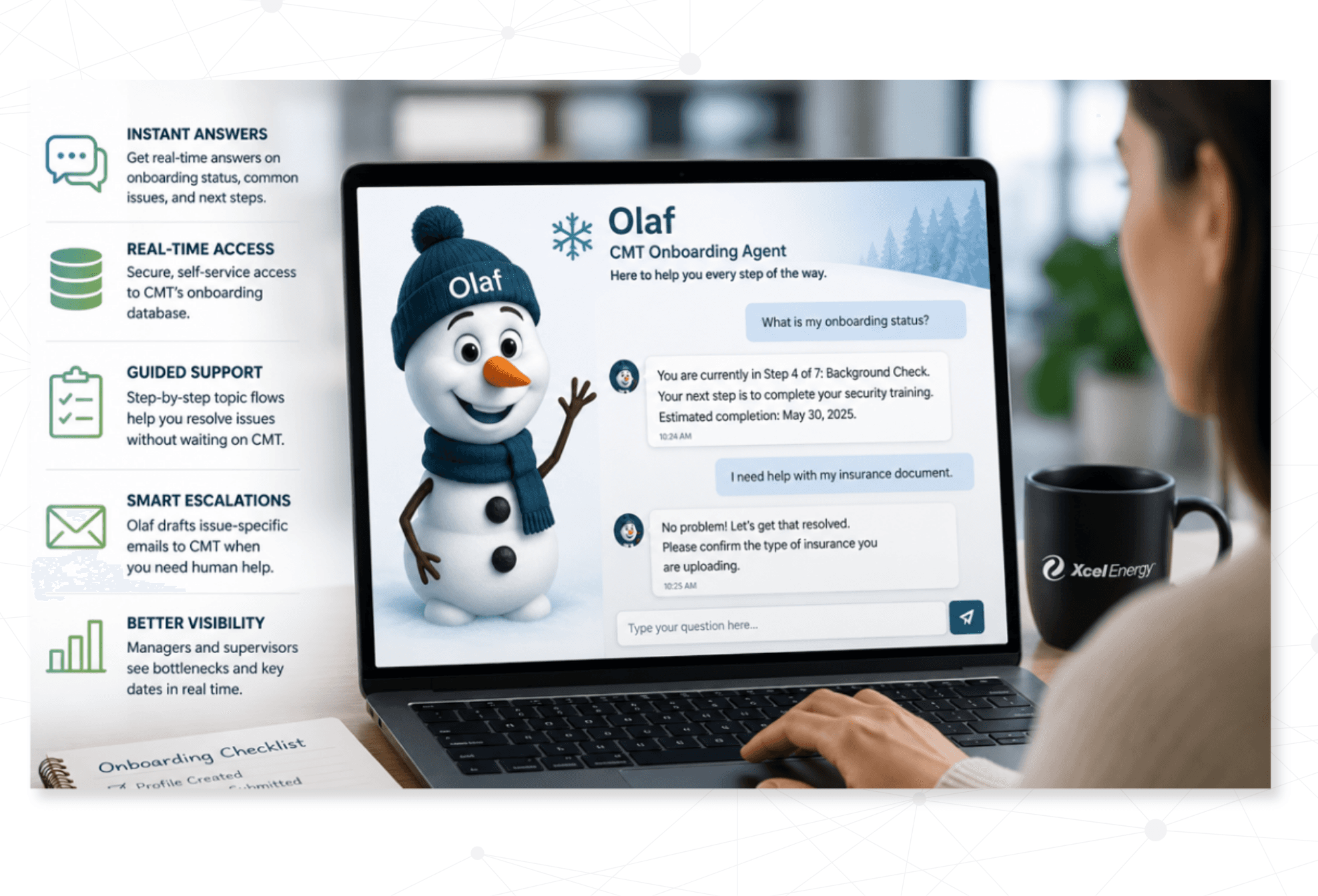 Transforming Contractor Onboarding with a Self-Service Copilot Agent content image for Xcel Energy case study