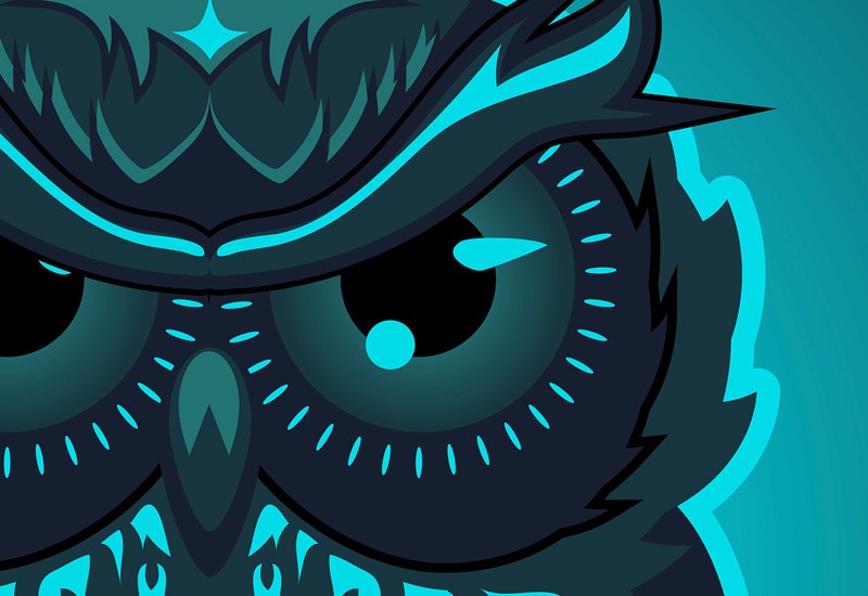 Detail of the Night owl artwork