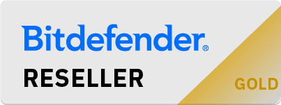 Bitdefender Reseller Gold partner badge.