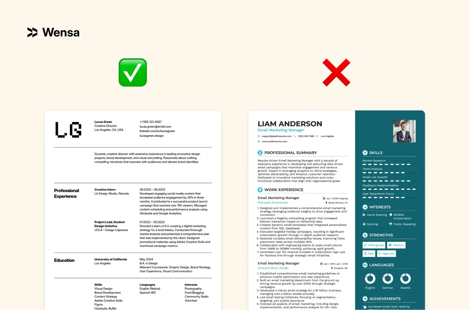 comparison showing professional vs overdesigned layouts