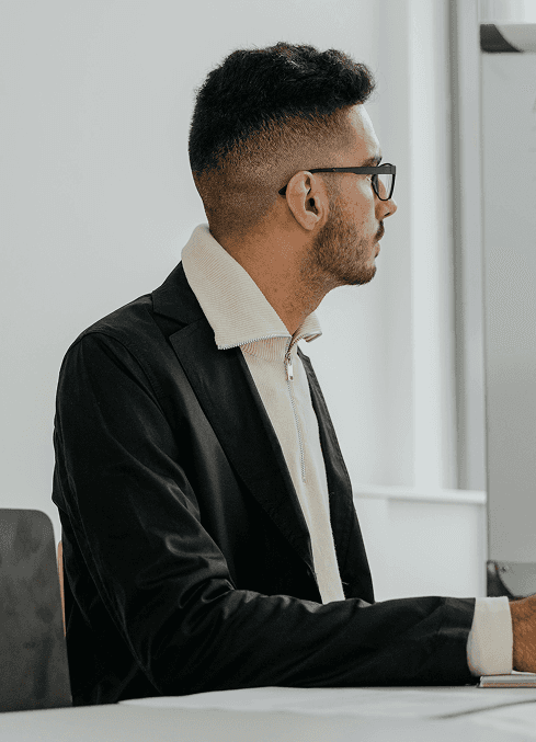 Man in office