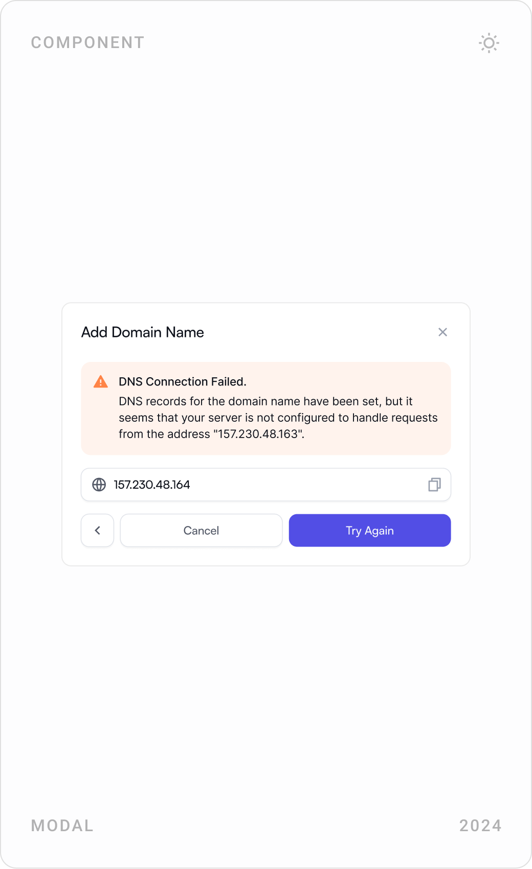 Modern Domain Success Confirmation Design