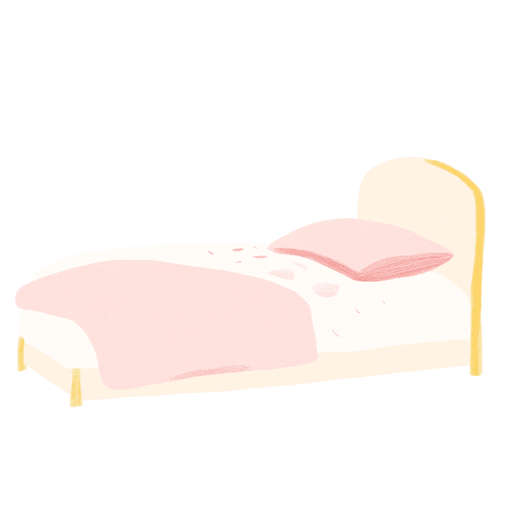 illustration of a bed