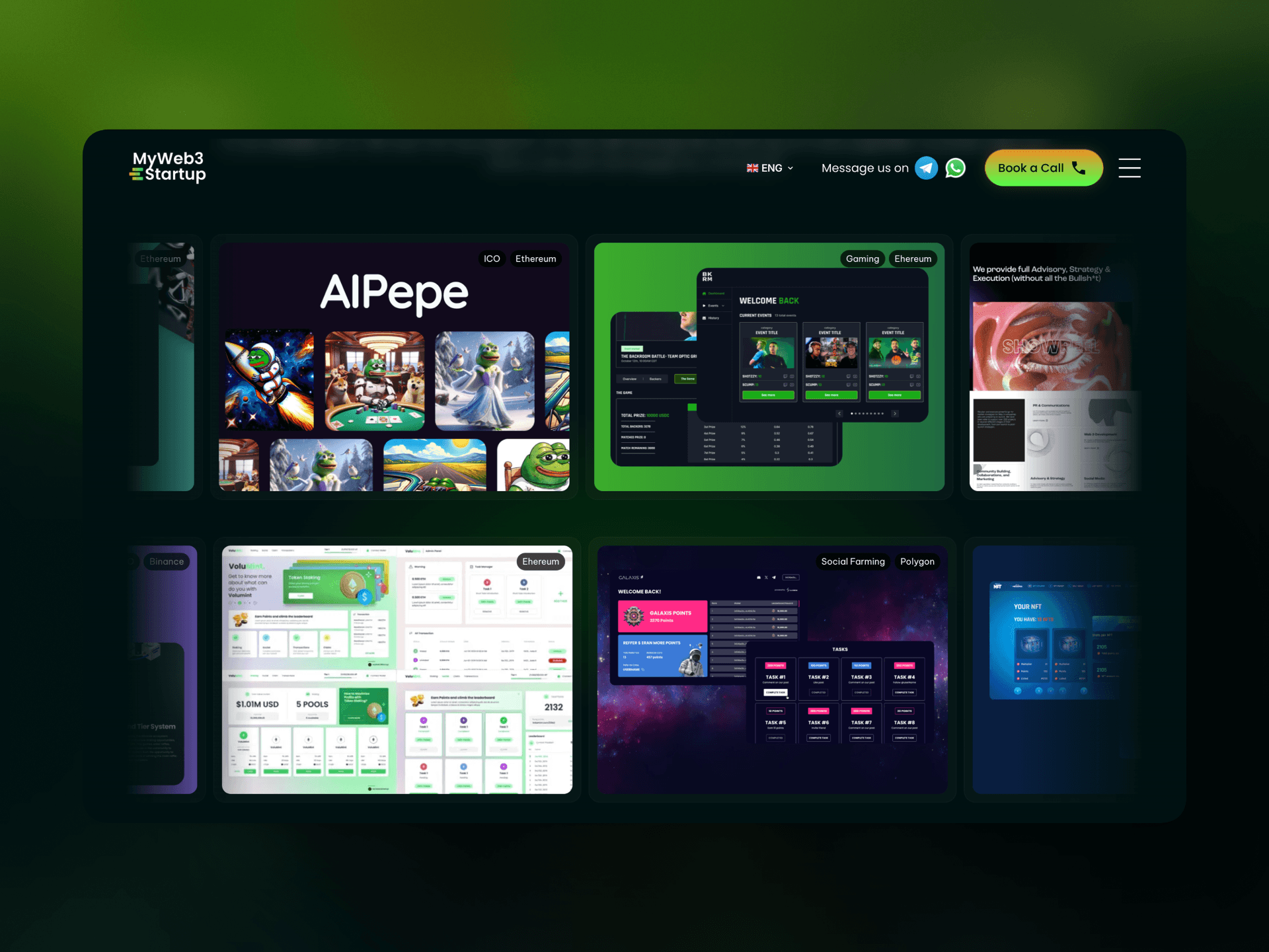 My Web3 Startup mockup on a Pitch deck designer Timi Komolafe's Portfolio