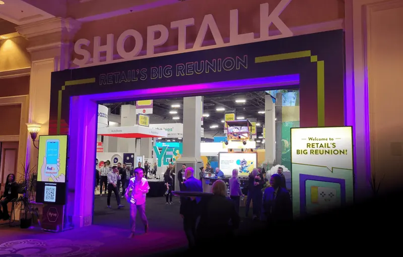 A wayfinder at shoptalk conference
