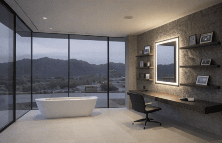 bathroom for Modern house in California desert