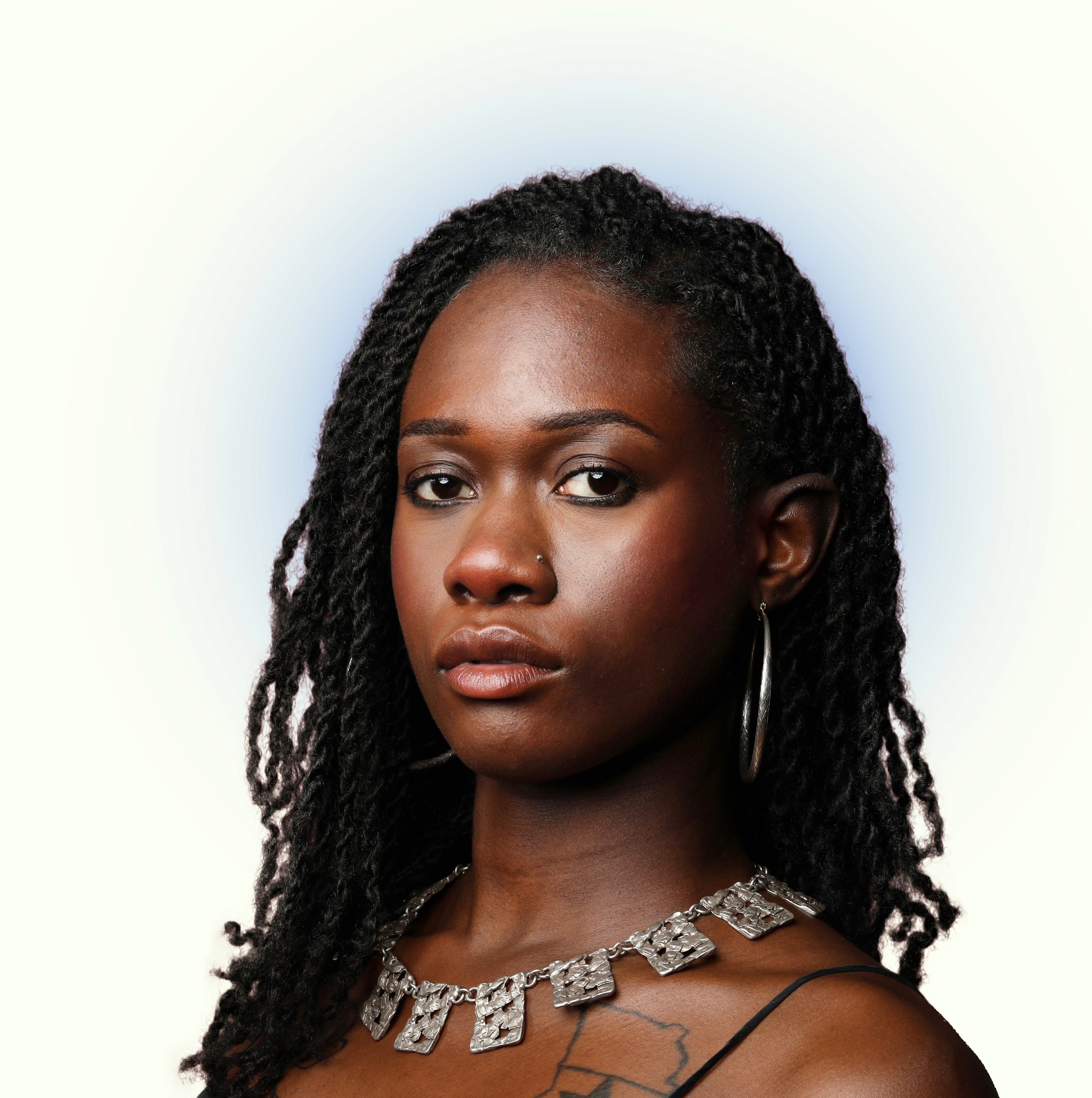 A black female model