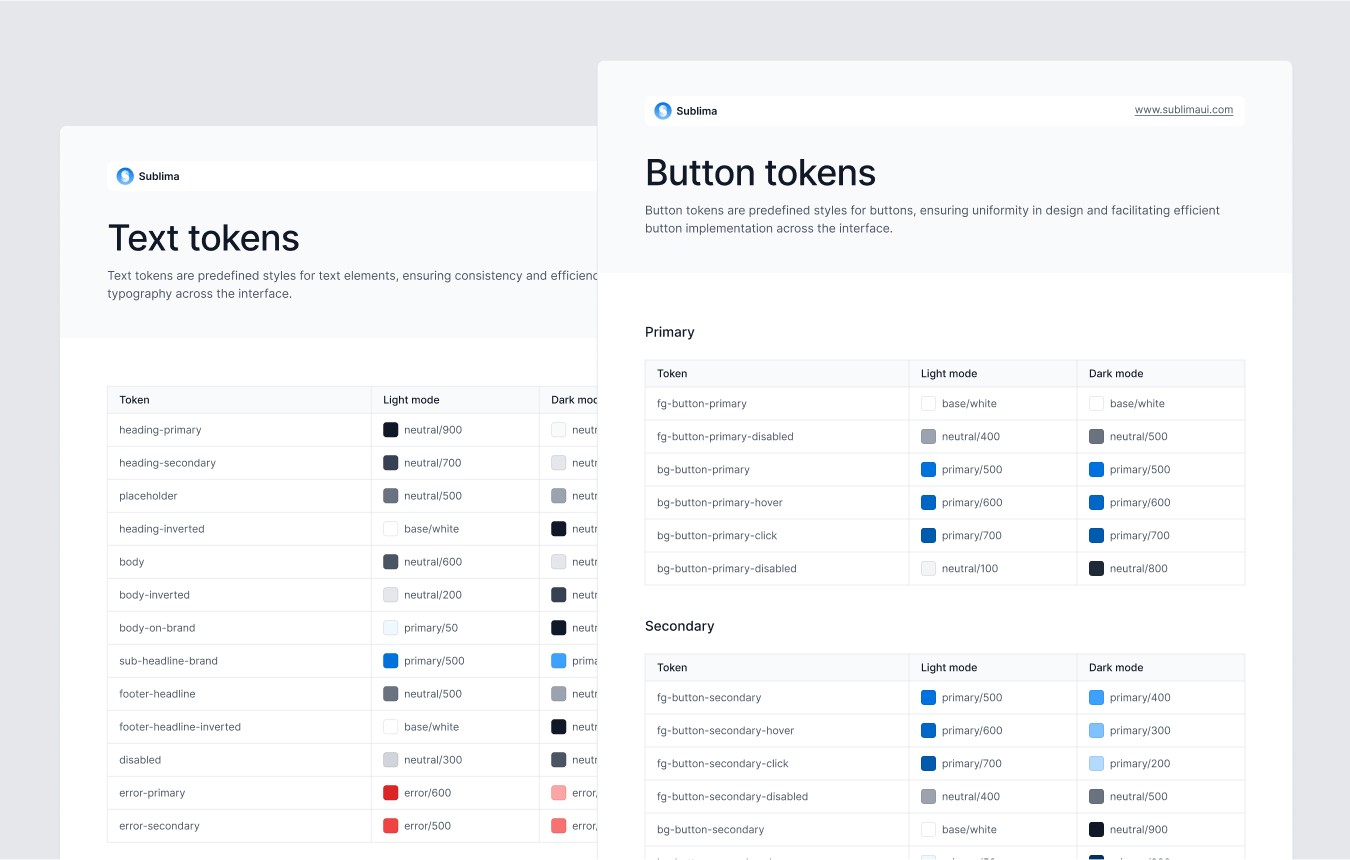 Design tokens