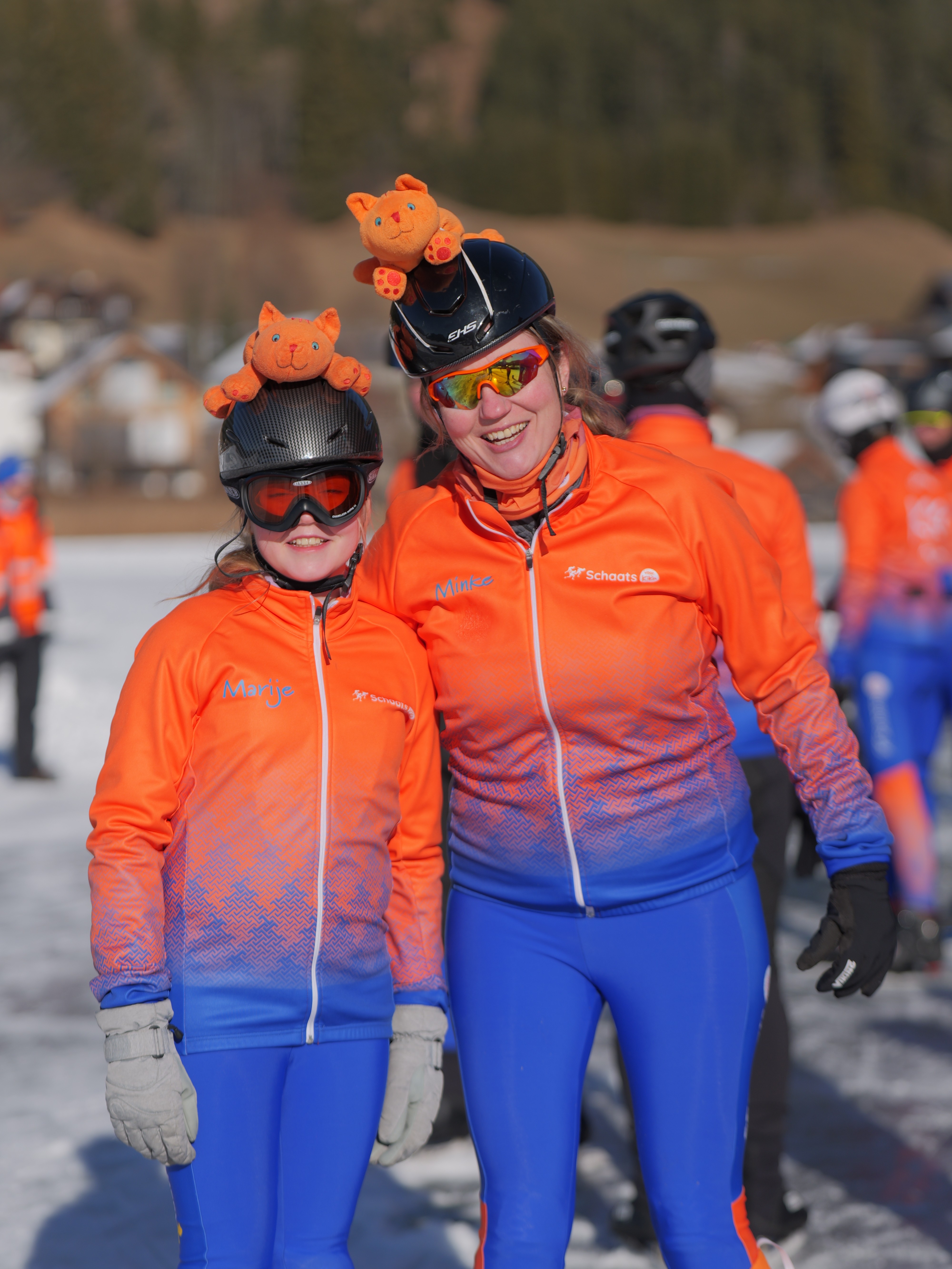 Met vrienden schaatsen