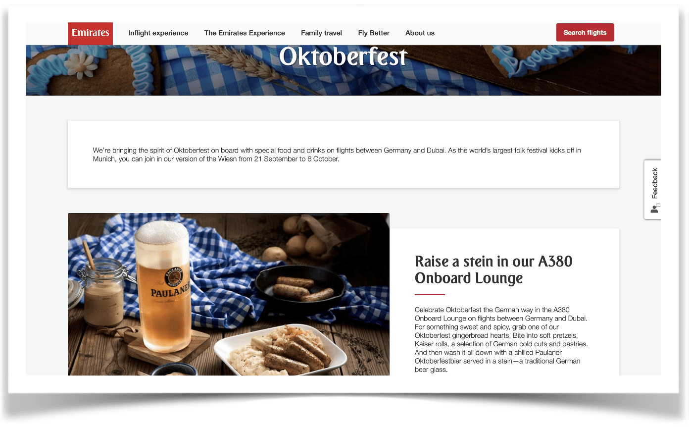 Oktoberfest landing page